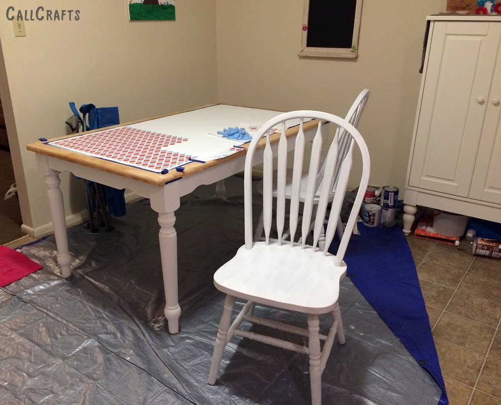 diy repainting kitchen table